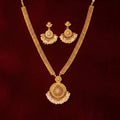 Antique Gold Plated Long Necklace Set
