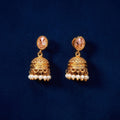 Antique Gold Plated Delicate Jhumki Earrings