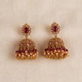 Antique Classic Mehndi Plated Jhumki Earrings