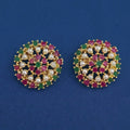 Gold Plated Multi-Stone Cluster Stud Tops