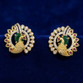 Antique Gold-Plated Peacock Stud Tops